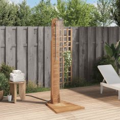 Vidaxl Vrtni tuš iz trdne tikovine 70x75x204 cm