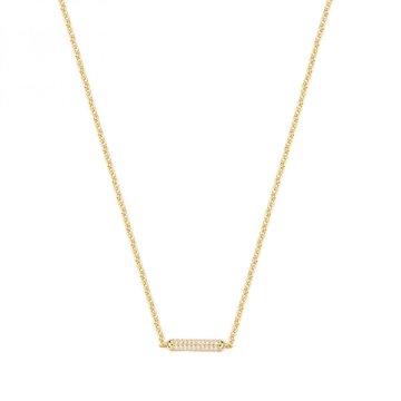 Rosato Pozlačena ogrlica s kubičnimi cirkoniji Bianca RZBI57