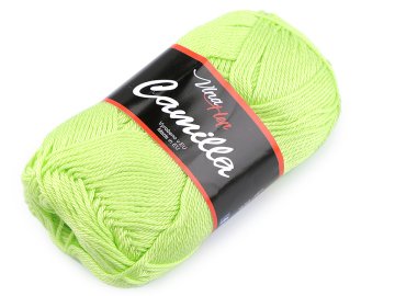 Bombažna pletilna preja Camilla 50 g - (8145) zelena barva.