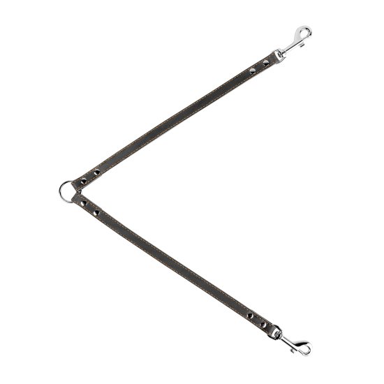 WAUDOG usnjene vilice za pse črna 40cm