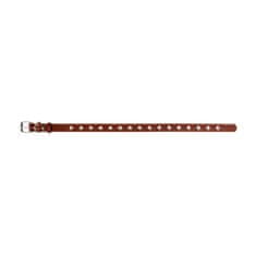 WAUDOG Usnjena ovratnica za velike pse nastavljiva dolžina 70 cm rjava največ 50 cm, širina: 20 mm rjav