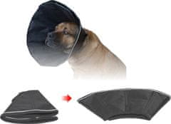 Dogextreme Zaščitna ovratnica s perjem za pse, trpežna, močna, lahka, udobna, pralna 22-25 cm, dolžina ovratnice: 10,5