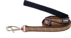 Red Dingo Najlonski povodec hypno brown 12 mm rjav
