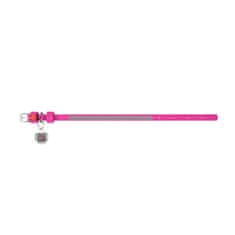 WAUDOG Usnjena ovratnica s kristali roza 18-21 cm, širina: 9 mm roza