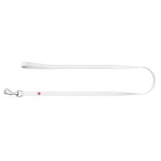 WAUDOG Ploščjat usnjen povodec bela 122cm 12 mm Bela