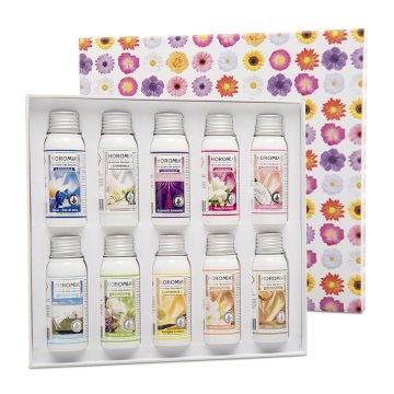 HOROMIA Dárková sada parfémů na prádlo Horobox fiori, 10x50 ml, H-067 | HOROBOX 10 ESSENZE 50ml FIORI | 50 ml x 10 flaconi