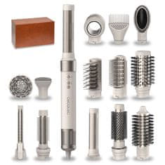 Cecotec Kulmofén , 0252, CermicCare AirGlam kulma 14v1 Champagne, multifunkční, 14 hlavic, technologie Coanda, keramický povlak, 3 teploty/rychlosti, 1400 W