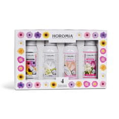 HOROMIA Dárková sada parfémů na prádlo Horo 4, 4x50 ml, H-113 | HORO4 - Liberty - White - Soffice Talco - Muschi & L. | 50 ml x 4 flaconi