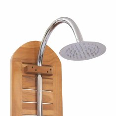 Vidaxl Vrtni tuš iz trdne tikovine 70x75x204 cm