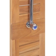 Vidaxl Vrtni tuš iz trdne tikovine 70x75x204 cm