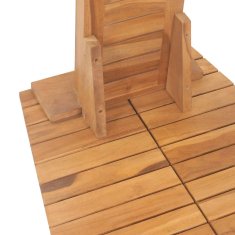 Vidaxl Vrtni tuš iz trdne tikovine 70x75x204 cm