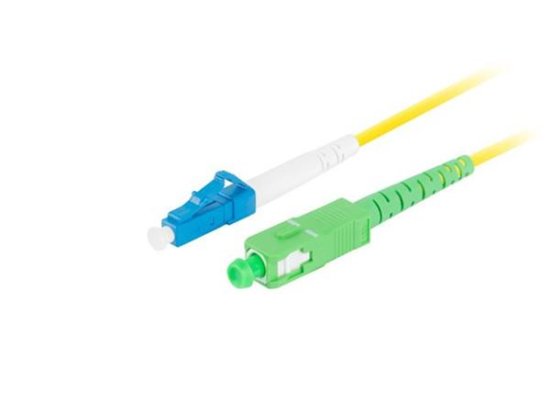 Lanberg optični povezovalni kabel SM LC/UPC-SC/APC simplex 5m LSZH G657A1 premer 3mm, barva rumena