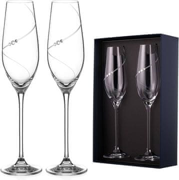 Diamante Set kozarcev za penino s Swarovski kristali