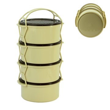 Plastični nosilec za živila 4x1,5L CART bela/rjava