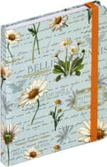 nb grafo Notes A5 črte trde platnice, 96 listov, z elastiko, 0924.01 Fiori marjetica