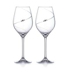 Diamante Set kozarcev za vino s Swarovski kristali