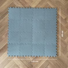 Kidkool Penasta Otroška Igralna Podloga - Pena Puzzle za na tla - Igralne podloge za dojenčke - 18 kos - 120x120 cm PUZZLEMAT Siva
