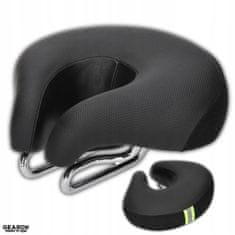 Korbi Kolesarsko sedežno blato z zračnim odprtino, ergonomska ekoskina, udobno, črno S7