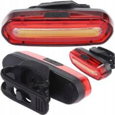 Korbi Zadnja lučka LED, vodoodporna, 120LM, USB + USB kabel