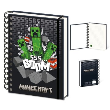 Minecrat A5 beležnica z obročki (3D učinek)