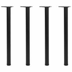 Vidaxl 4 Nastavljive Noge za Mizo Črne 870 mm