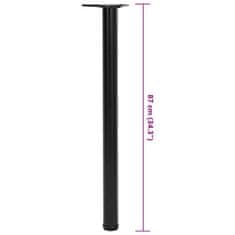 Vidaxl 4 Nastavljive Noge za Mizo Črne 870 mm