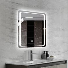 S6 Steklarstvo Šest LED ogledalo S64B, 60x80cm, LED kopalniško ogledalo, 3 barve LED, antifog, dimmer
