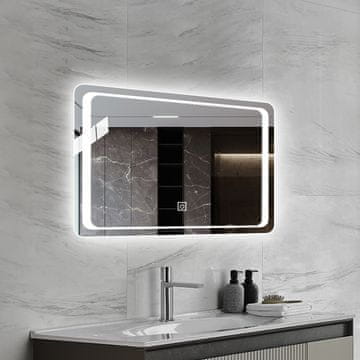 S6 Steklarstvo Šest LED ogledalo S64D, 80x60cm, LED kopalniško ogledalo, 3 barve led, antifog