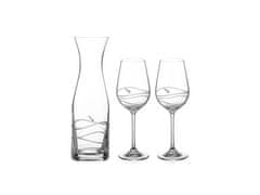 Diamante Set kozarcev in karafe za vino s Swarovski kristali