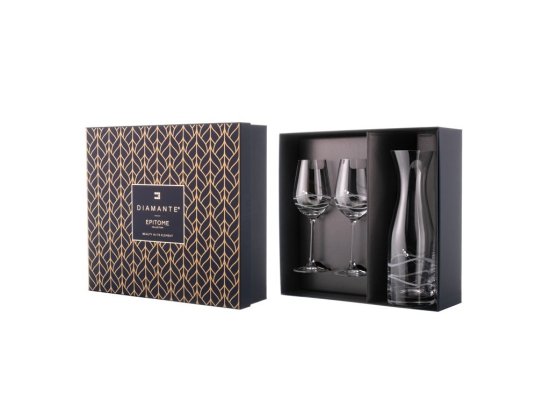 Diamante Set kozarcev in karafe za vino s Swarovski kristali