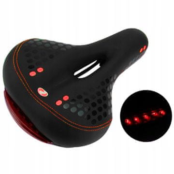 Korbi Kolesarsko sedežno blato z lučko, ventilacijska luknja, gelno vodoodporno, ekoskora S5