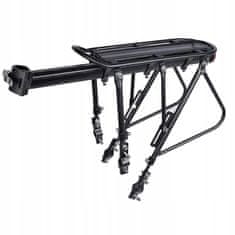 Korbi Kolesarski prtljažnik iz aluminija, močan, univerzalen, 110 kg, vzdržljiv