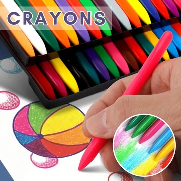 Netscroll Kompaktne voščenke (24 kosov), živahne in bogate barve, 100% ekološka izdelava, vodoodporne, ideja za darilo, Crayons