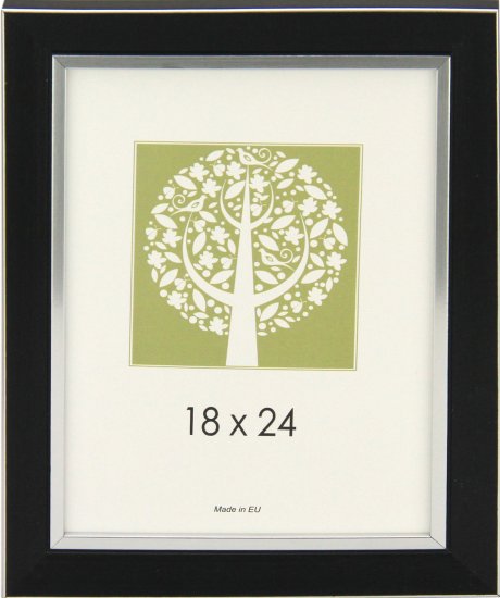 Karako Foto okvir 18x24 cm, imitacija lesa, namizni, stenski, 13 črn