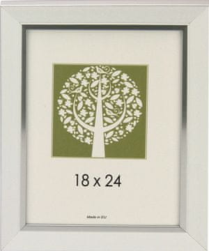 Karako Foto okvir 18x24 cm, imitacija lesa, namizni, stenski, 13 bel
