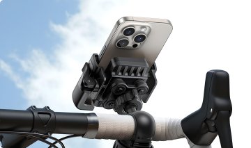 BASEUS NOSILEC TELEFONA ZA KOLO - CyclingTripod, 360°, z zaklepom, 5.7 - 7.2" - Črn