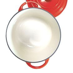 Brandani Cocotte nizka kozica 30xh14cm / 5l / rdeča / indukcija / ghiza
