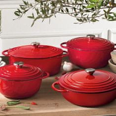 Brandani Cocotte nizka kozica 30xh14cm / 5l / rdeča / indukcija / ghiza