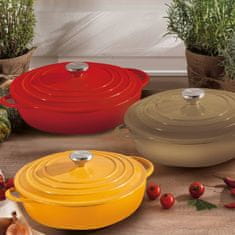 Brandani Cocotte nizka kozica 30xh14cm / 5l / rdeča / indukcija / ghiza