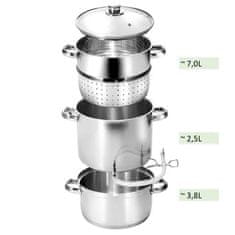 Parni sokovnik Edition Red 7l / 26cm / indukcija / inox, steklo