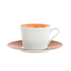 Set skodelica za čaj s podstavkom Loop Rouille 270ml / 6 kos / rjavo-oranžna / porcelan