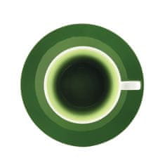 Set skodelica za čaj s podstavkom Loop Army 270ml / 6 kos / zelena / porcelan