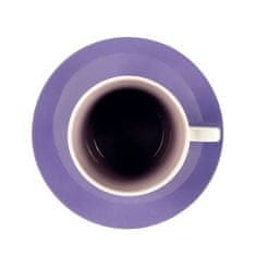 Set 6kos skodelica za čaj s podstavkom Loop Ametista 270ml / 6 kos / vijola / porcelan