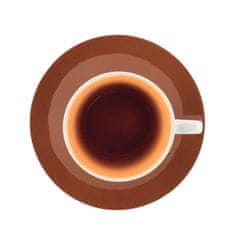 Set skodelica za čaj s podstavkom Loop Rouille 270ml / 6 kos / rjavo-oranžna / porcelan