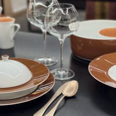 Set skodelica za čaj s podstavkom Loop Rouille 270ml / 6 kos / rjavo-oranžna / porcelan