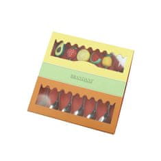 Brandani Set čajne žličke Silver Frutti 16cm / 6 kos / inox, silikon