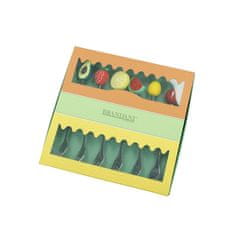 Brandani Set desertne vilice Silver Frutti 16cm / 6 kos / inox, silikon