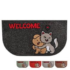 StarDeco Predpražnik Smart Muca in Kuža 70x40cm / več barv / guma, tekstil