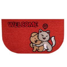 StarDeco Predpražnik Smart Muca in Kuža 70x40cm / več barv / guma, tekstil