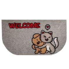 StarDeco Predpražnik Smart Muca in Kuža 70x40cm / več barv / guma, tekstil